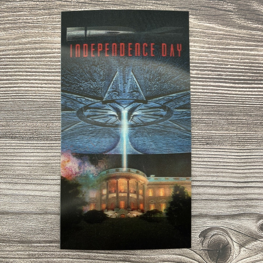 1996 Independence Day ID4 Movie Promo Card Lenticular 3D Hologram VG CONDITION!